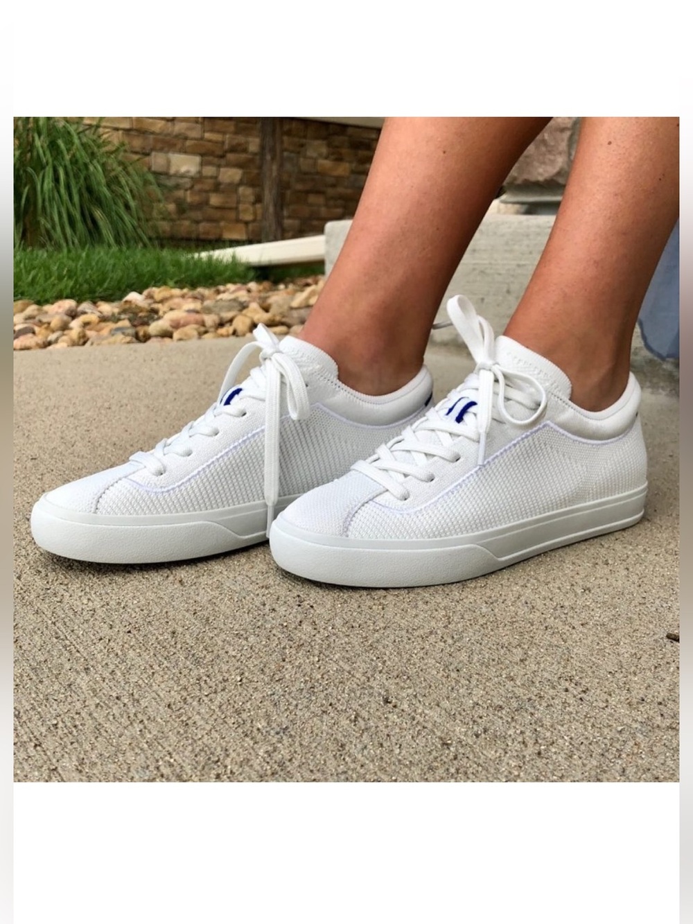 Rothys Womens White Knit Sneakers Size 10